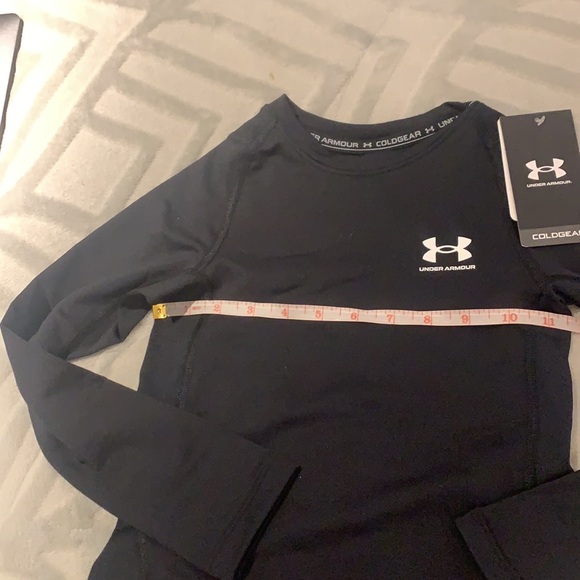 Underarmour long sleeves black shirt kid boy blouse - Picture 3 of 5